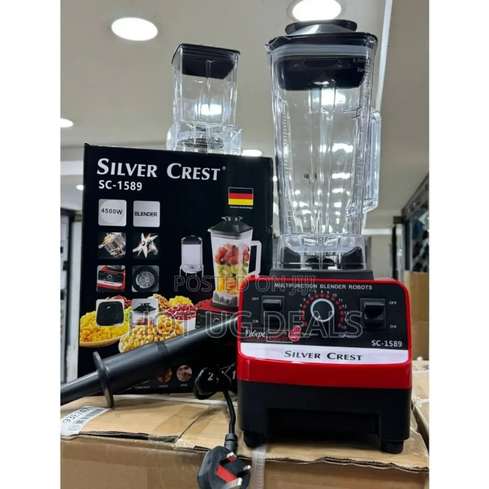 Silvercrest 4l 8000w Multipurpose Juice Commercial Blender - Black