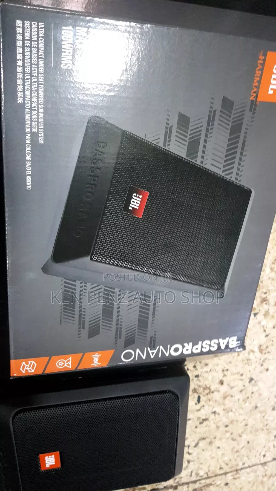 JBL Brass Pro Nano Amplified Car Subwoofer