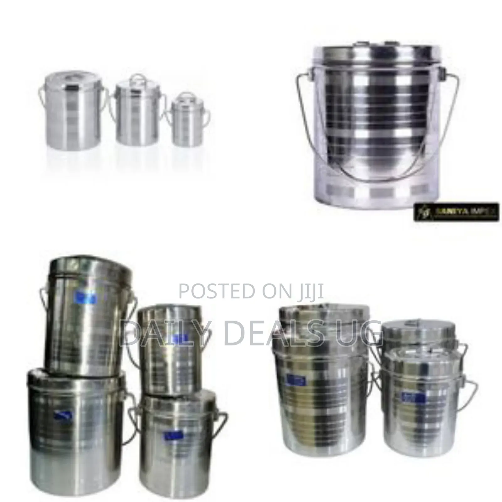 Stainless Steel Deep Tins With Lids (Set of 4)