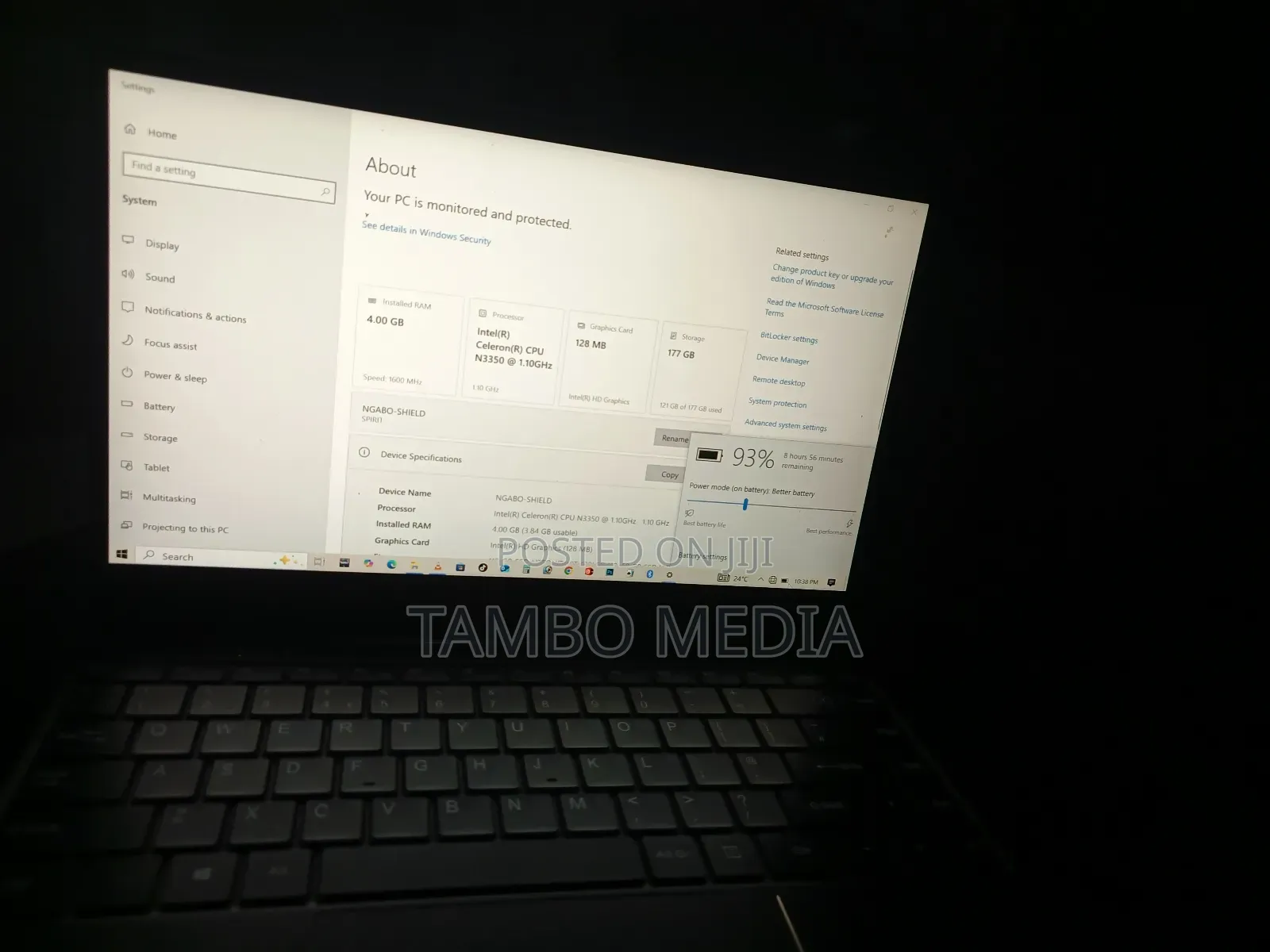 Laptop Acer TravelMate B113 4GB Intel Celeron SSHD+SSD 250GB