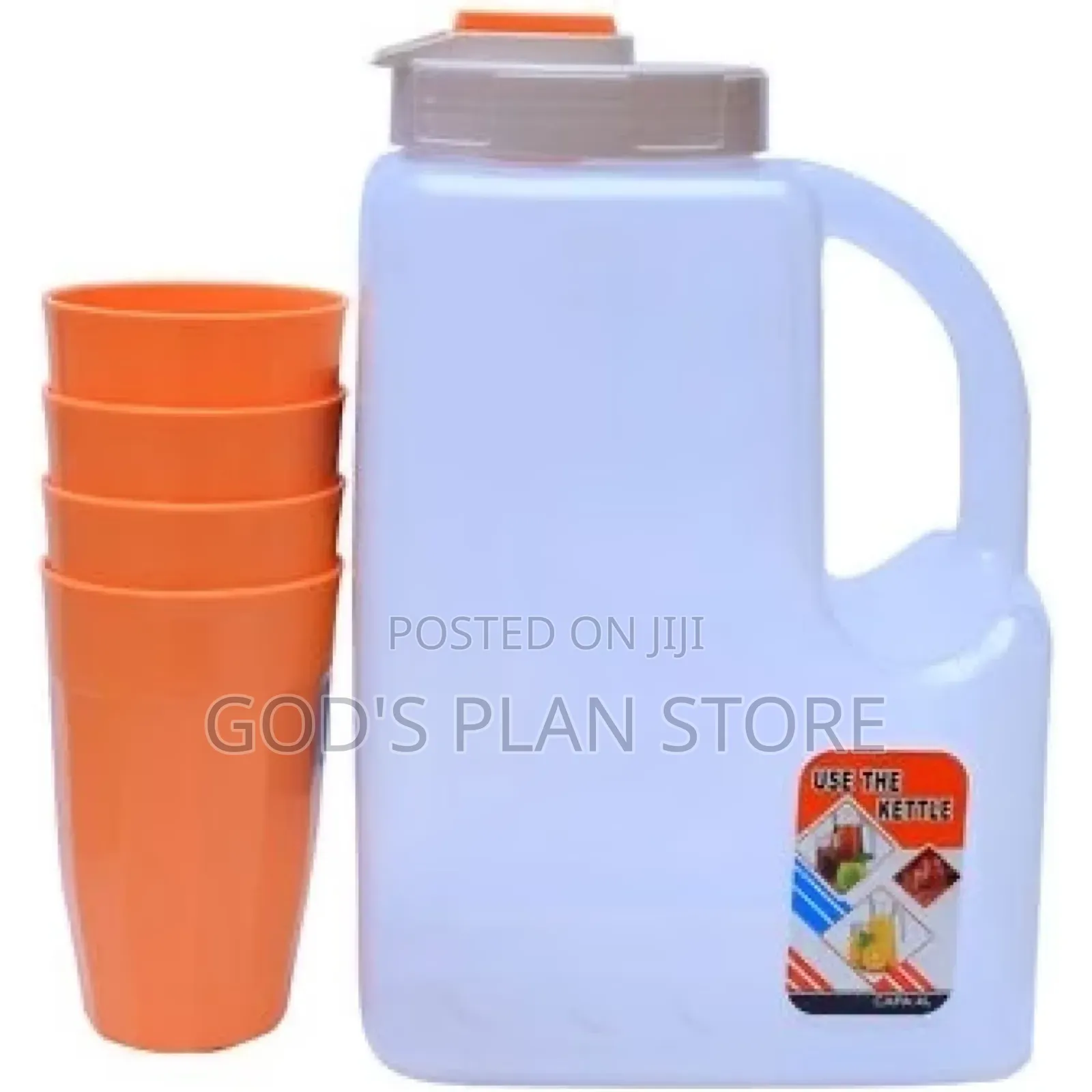 Plastic Water Fridge Bottles With 4 Bottles