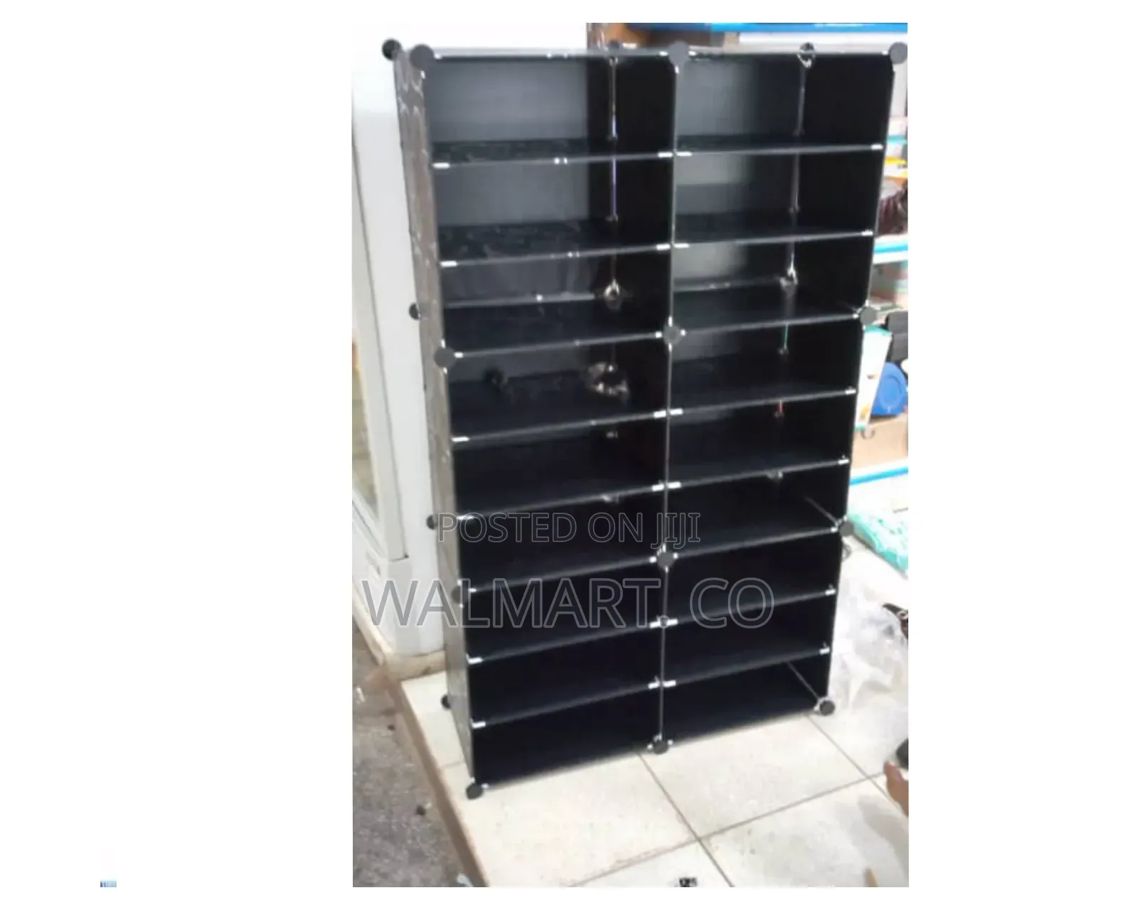Black Wardrobe Multi Tier Shoe Rack