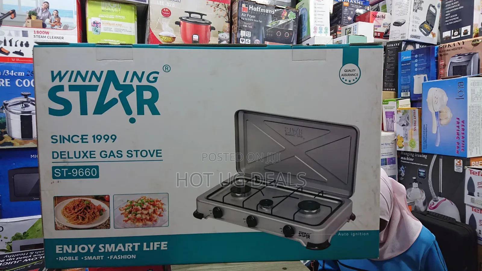 Winningstar Tripple  Burner Gas Cooking Stove - White