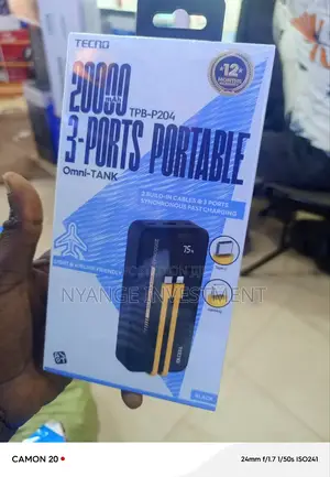20000 Tecno Fast Charge Power Bank. Power Bank