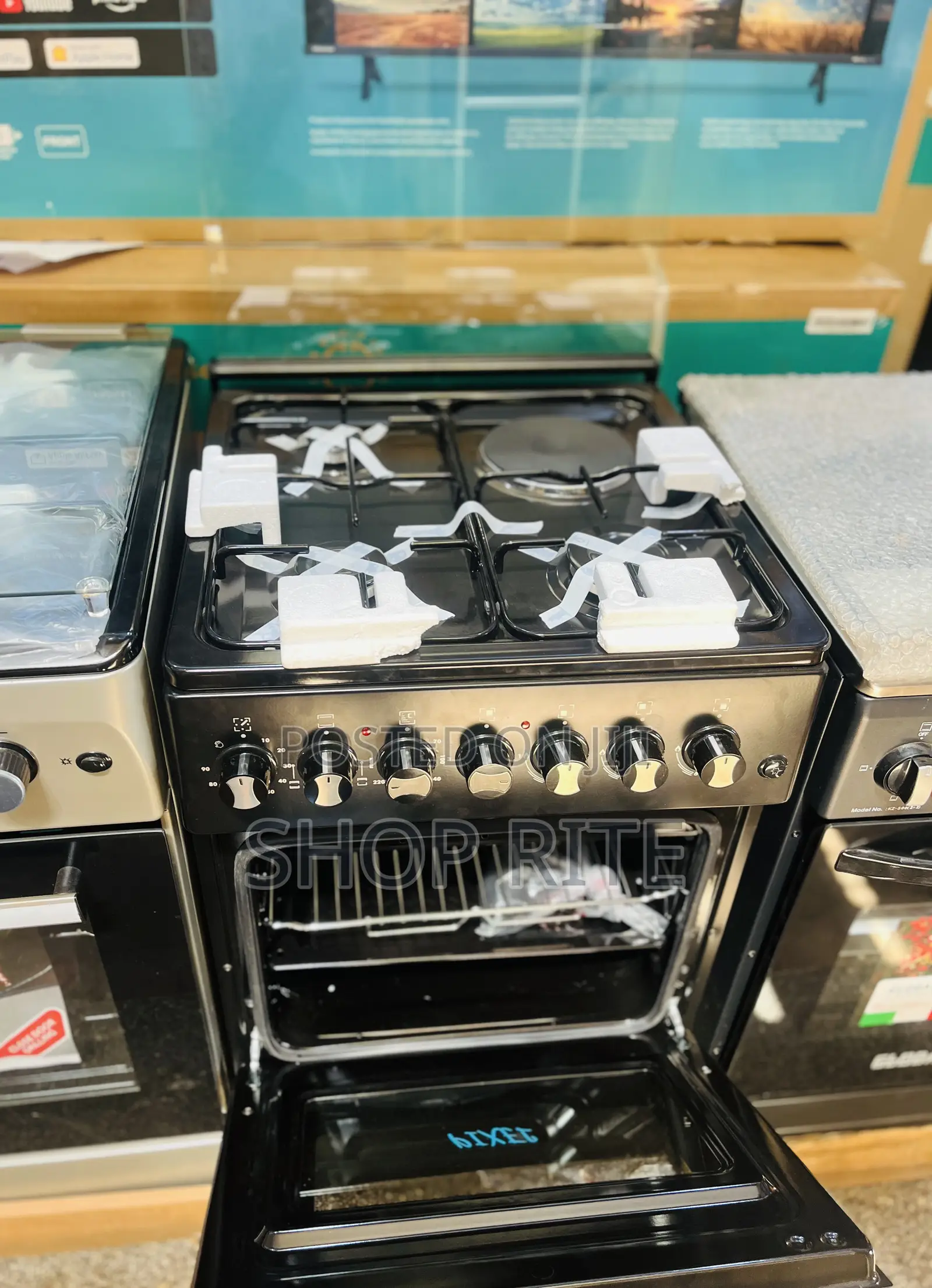 Pixel Cooker 3 Gas 1 Electric Original Cooker Black