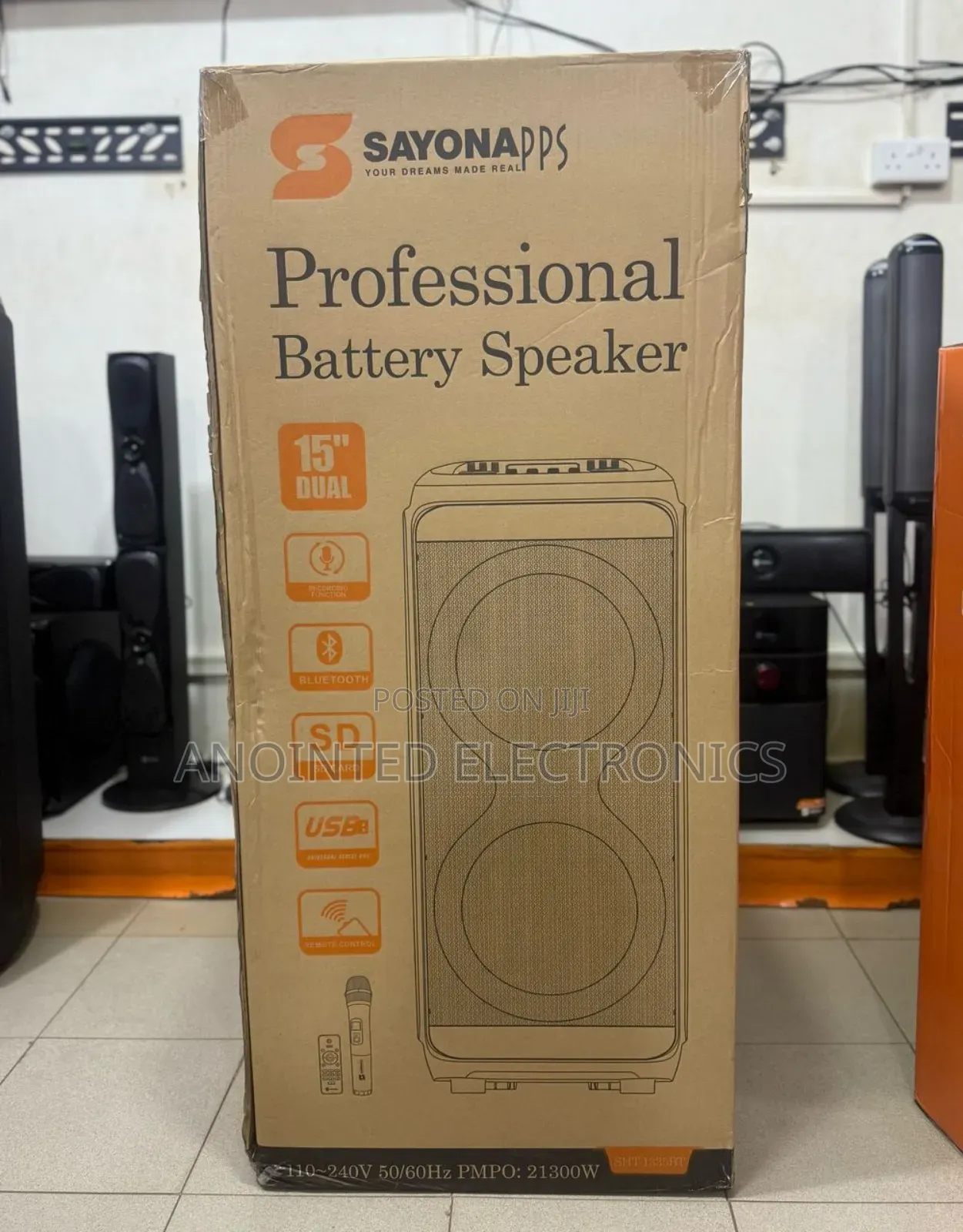 Rechargeable Speaker Sayona 15inches