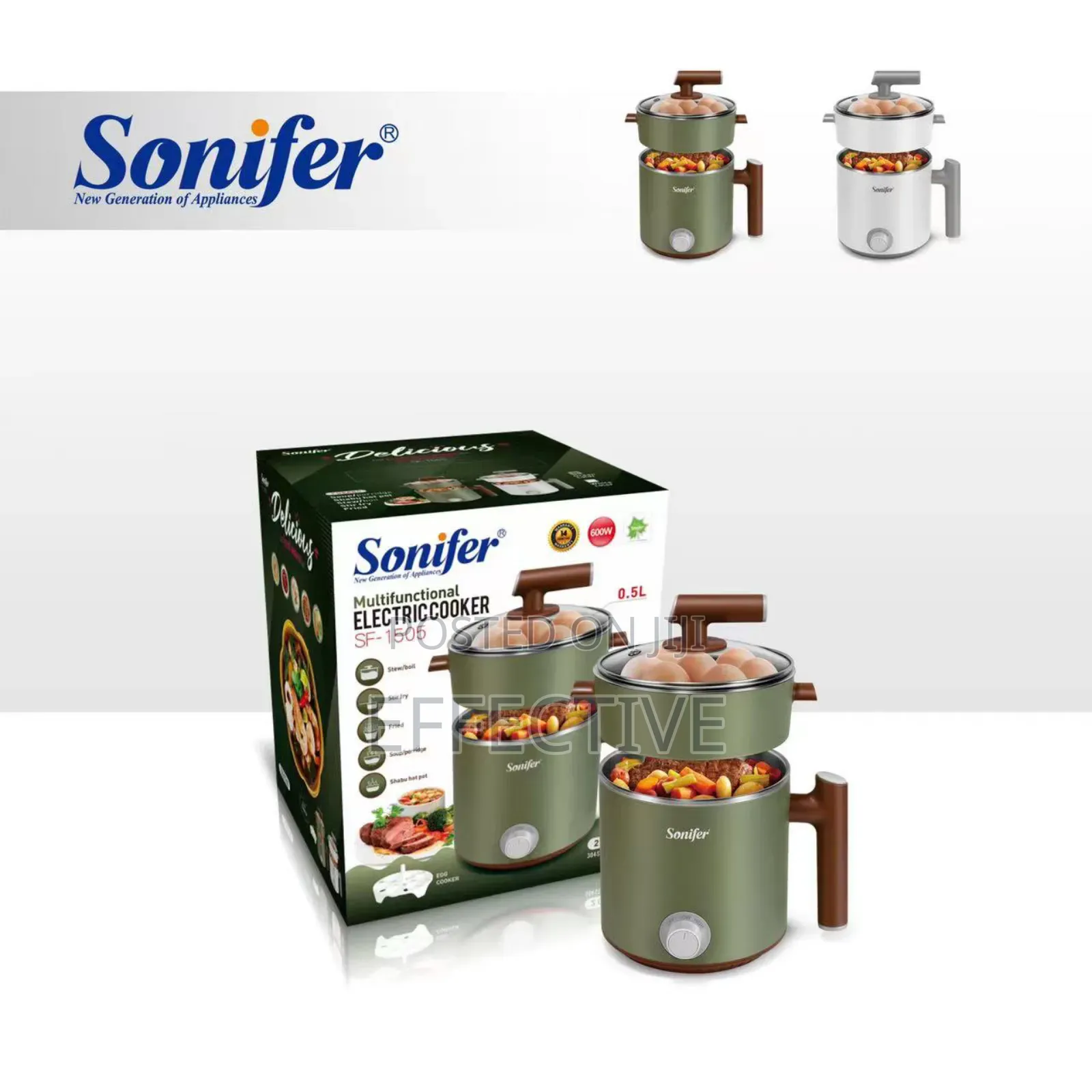 Sonifer Sf-1505 1.2l Kitchen Multi-Function Electric Steamer Cooker