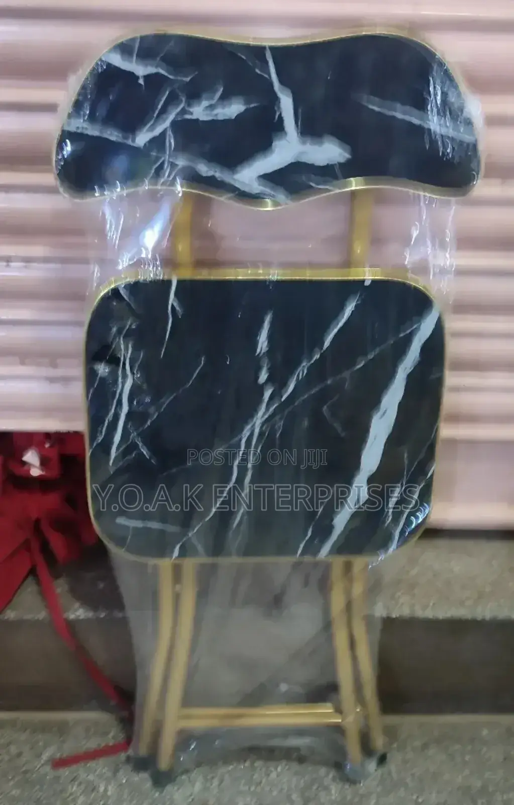 Square Foldable Table With a Chair