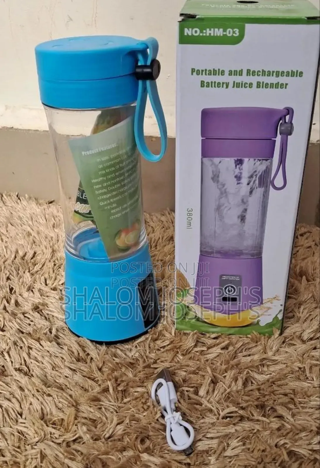 Portable and Rechargeable Juice Blender-Blue
