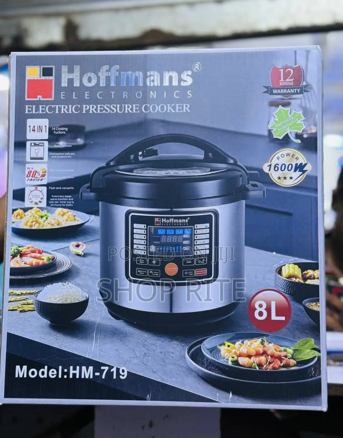 Hoffmans 8 Liters 14 in 1 Pressure Cooker