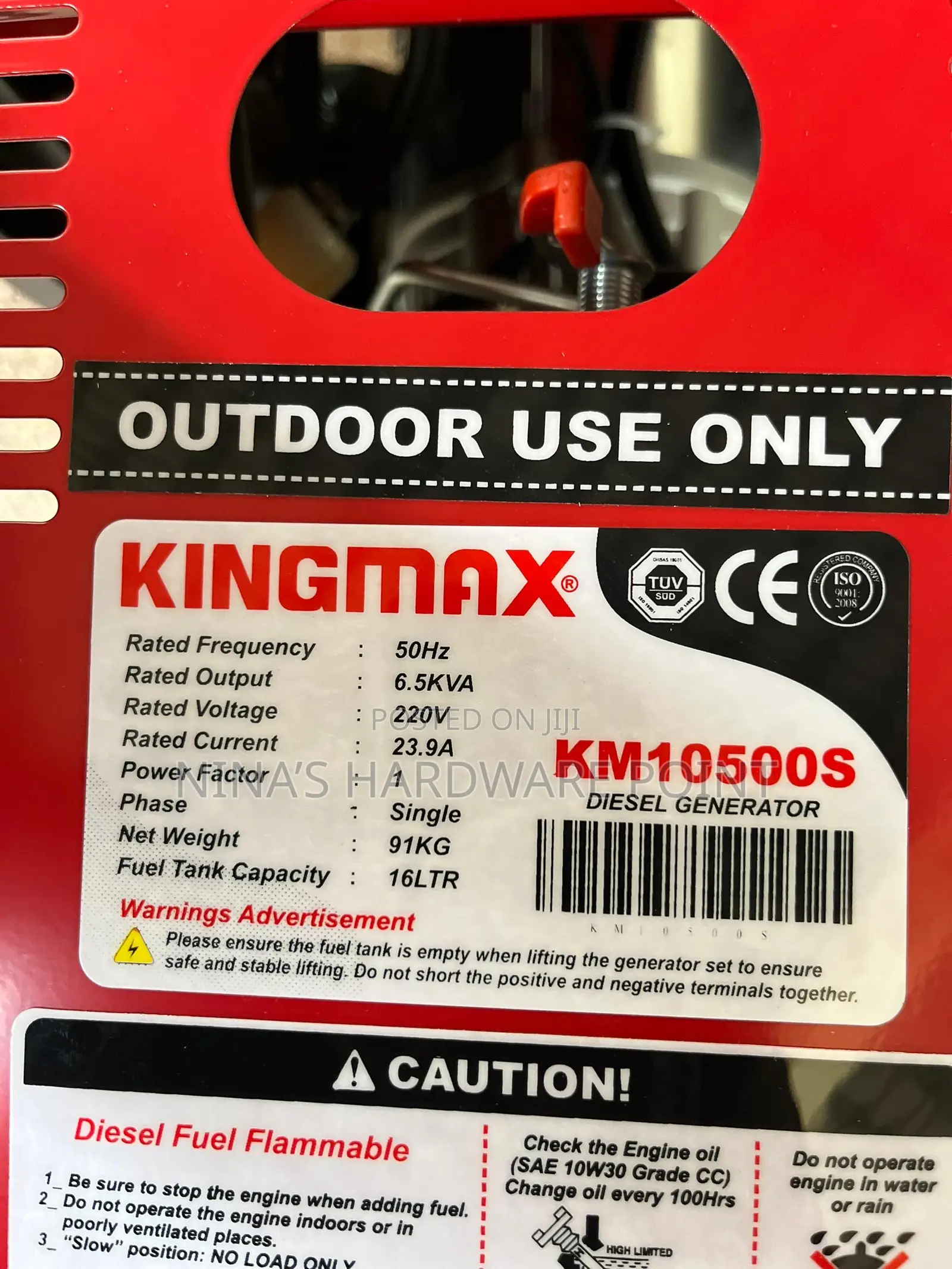 Diesel Generator 7kva Kingmax (Km10500s) Kingmax