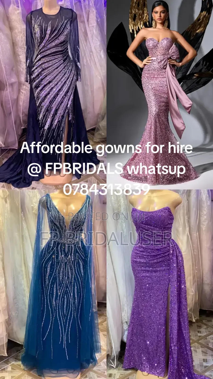 Classy Long Black Top Pearl Dress for Hire