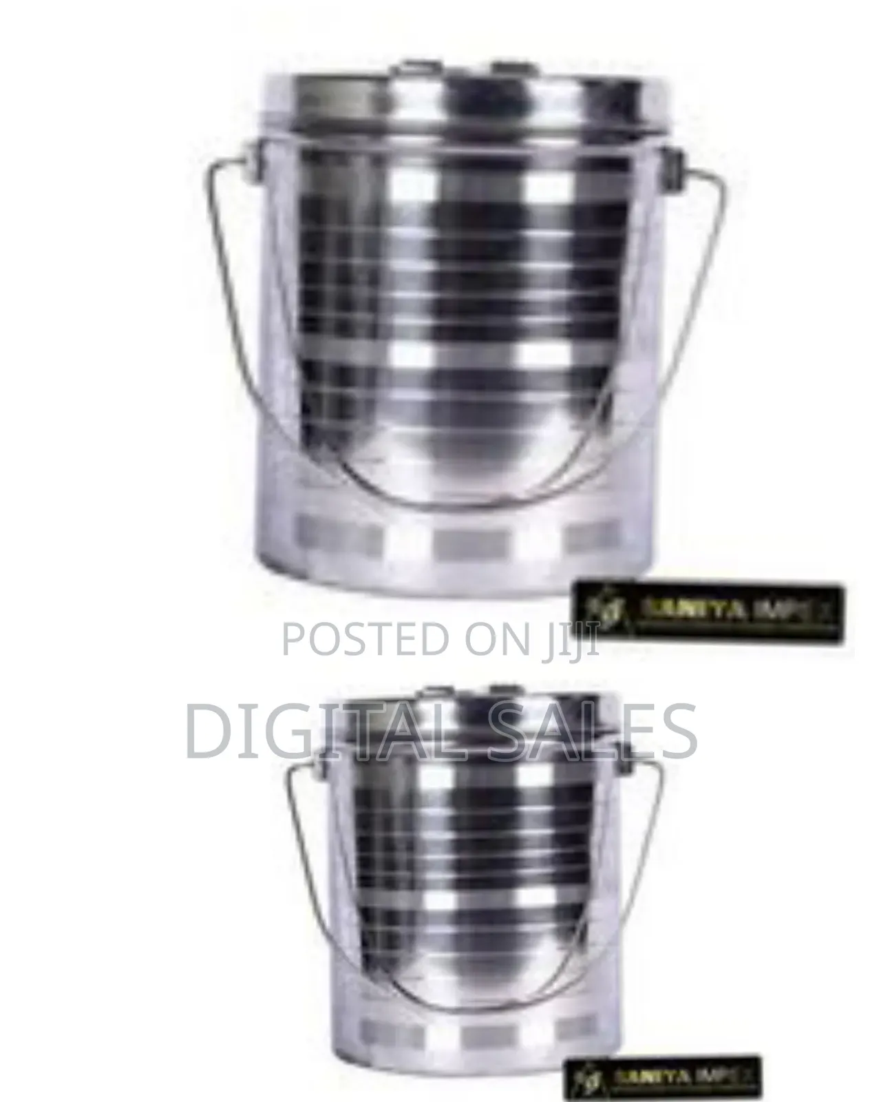 Stainless Steel Deep Tins With Lids (Set of 4) -(Capacity of 3 L, 2.5