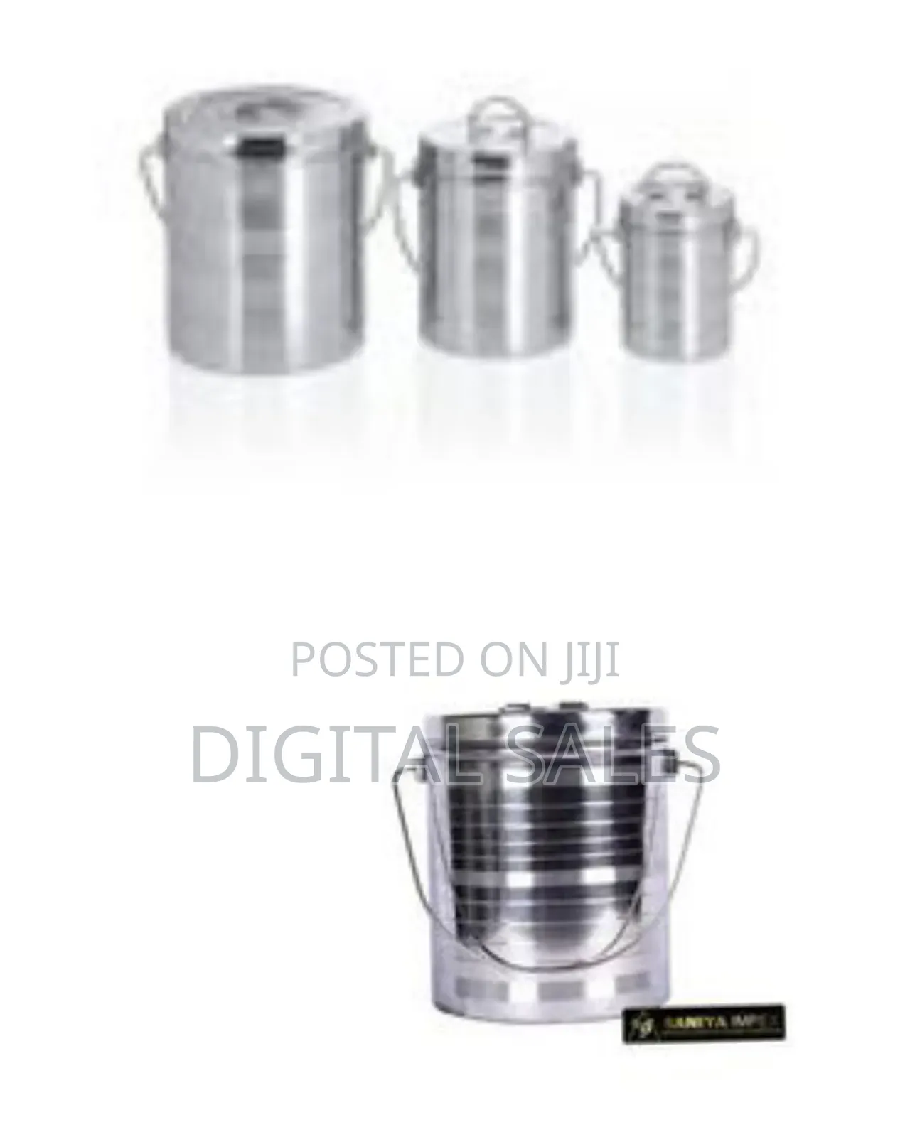 Stainless Steel Deep Tins With Lids (Set of 4) -(Capacity of 3 L, 2.5