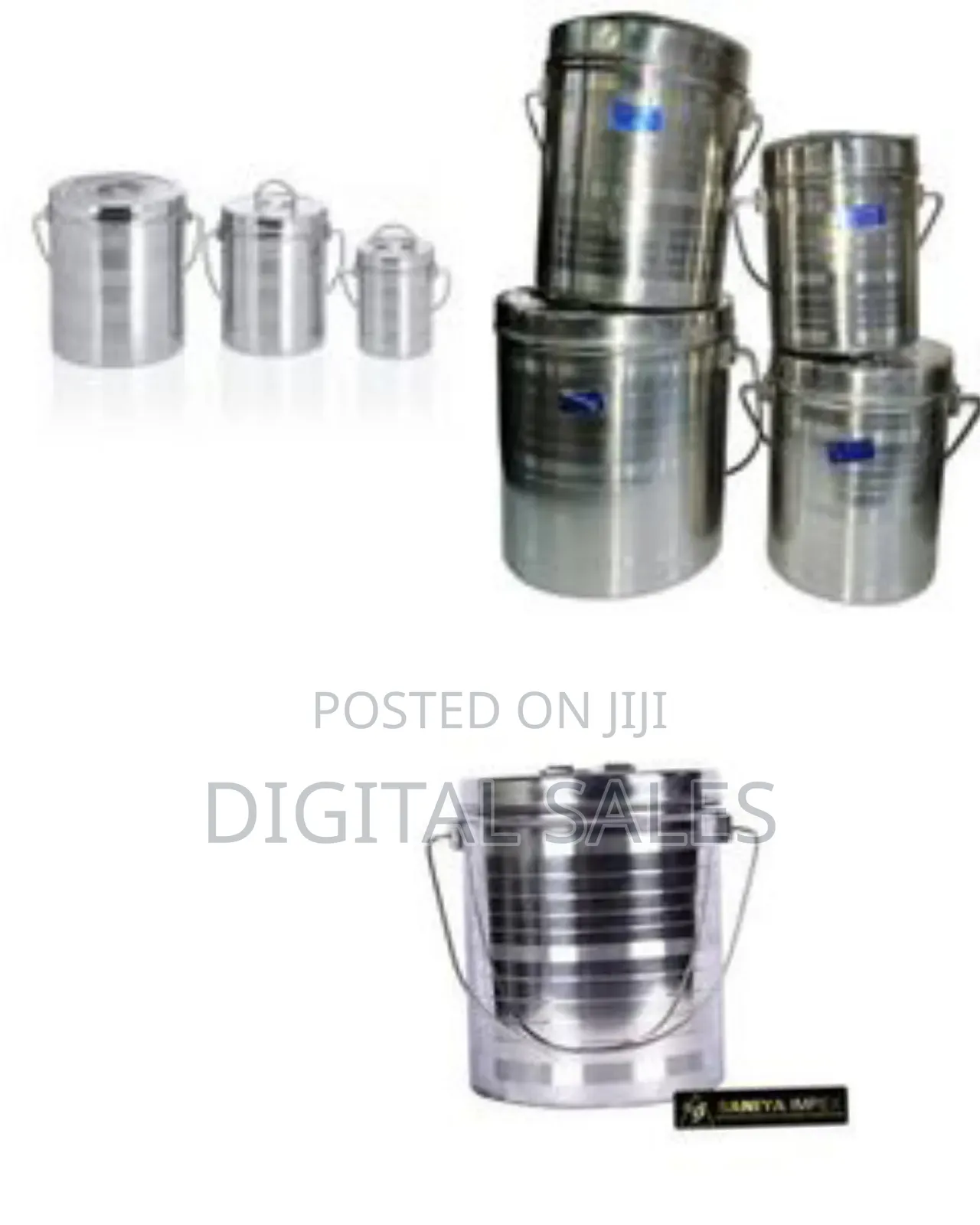 Stainless Steel Deep Tins With Lids (Set of 4) -(Capacity of 3 L, 2.5