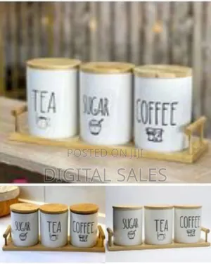 Rustic Classic 3-Pack Airtight Jars Porcelain Canisters