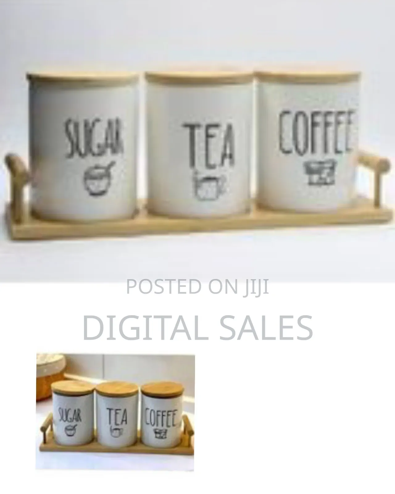 Rustic Classic 3-Pack Airtight Jars Porcelain Canisters