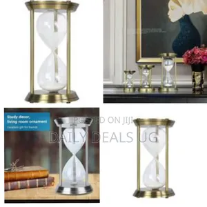 18*10cm Sand Timer Rotating Hourglass Brass Tone 15 30 60 Minutes