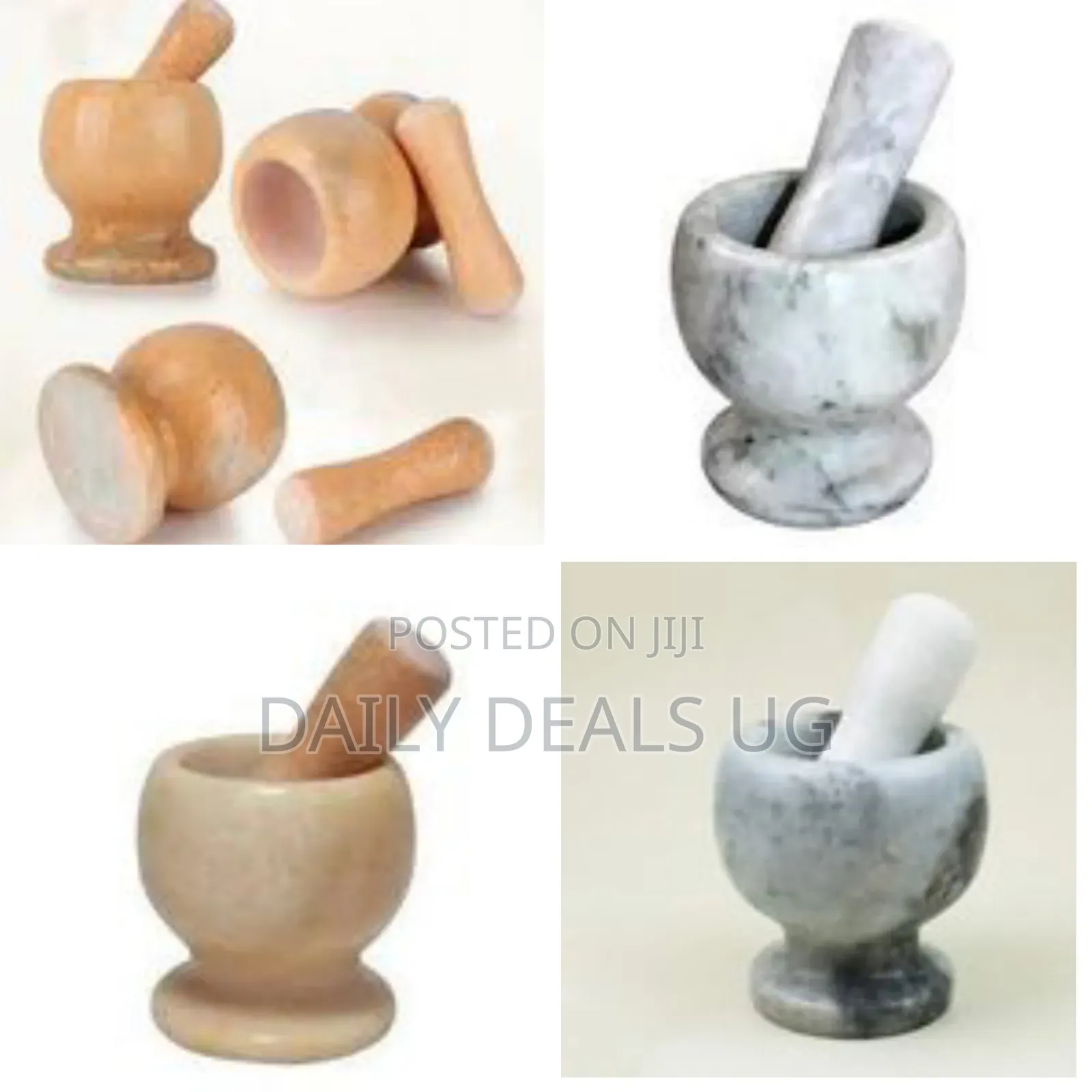 Marble Natural Stone Mortar and Pestle Unpolished Interior for Superio