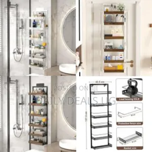 Over Door Spice Rack, 6-Tier Adjustable Over the Door Storage, Caddy