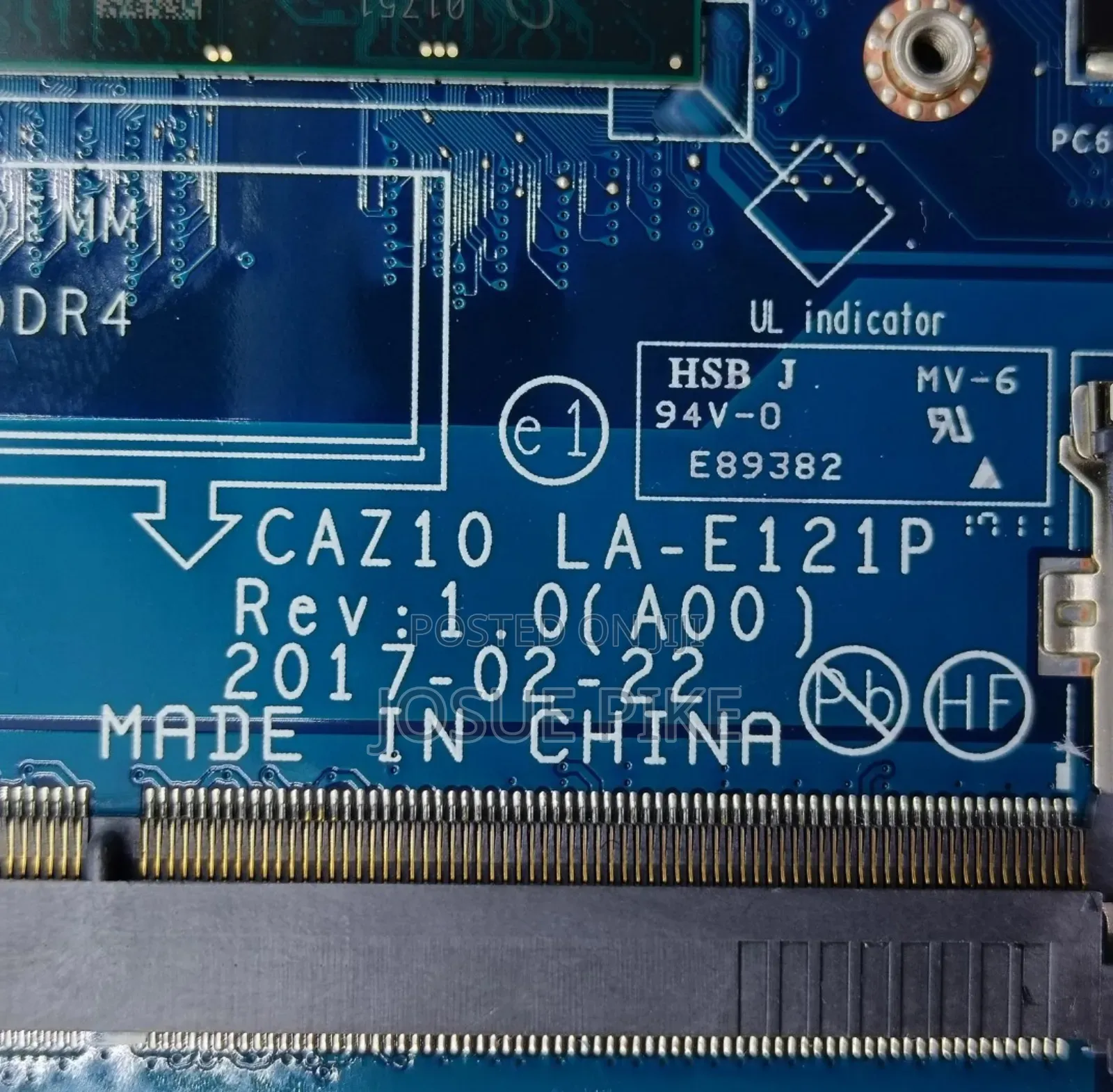 Dell Latitude 7280 7380 7290 7390 Motherboard W/I5 6th Gen Cpu