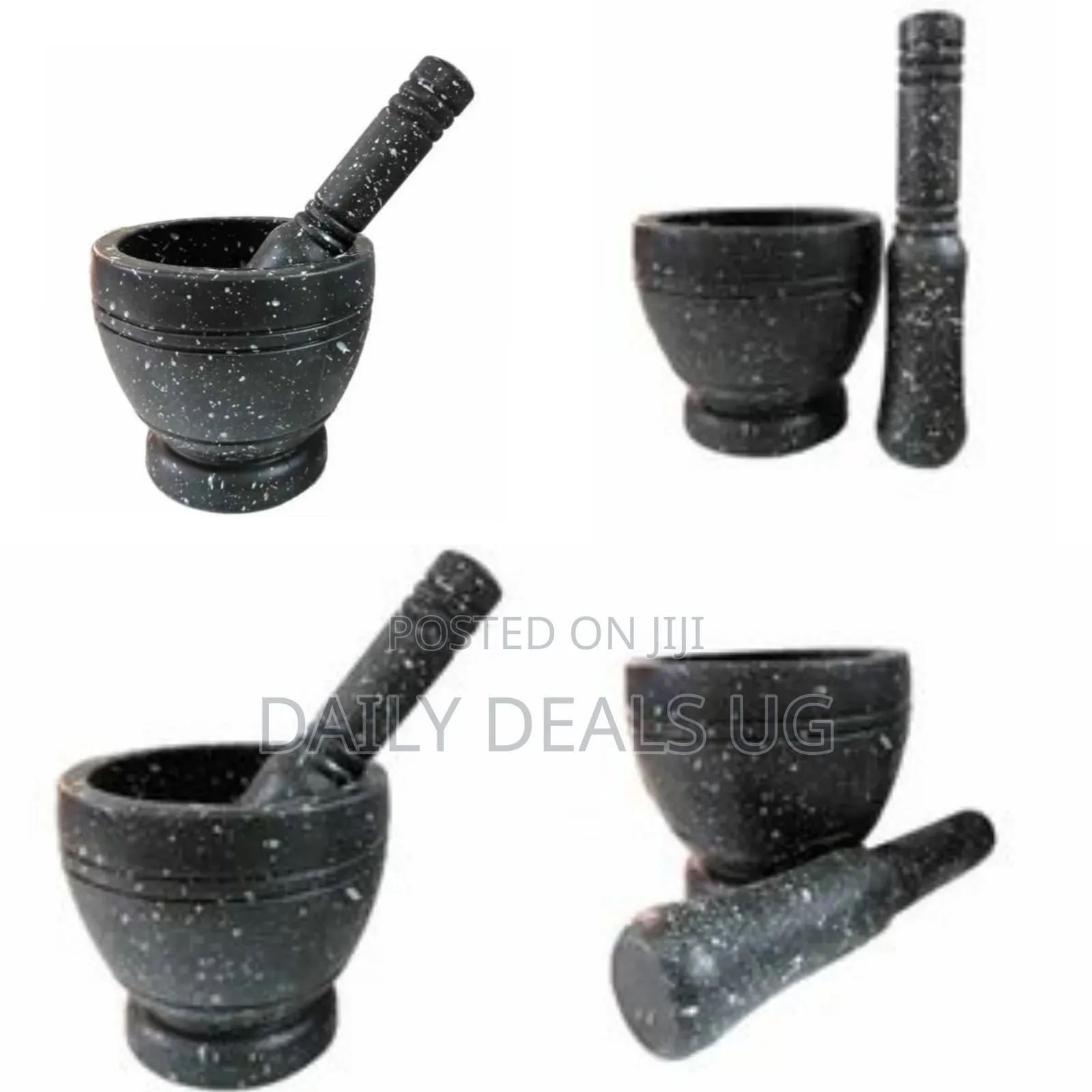 Spice Grinding Granite Mortar and Pestle-Black