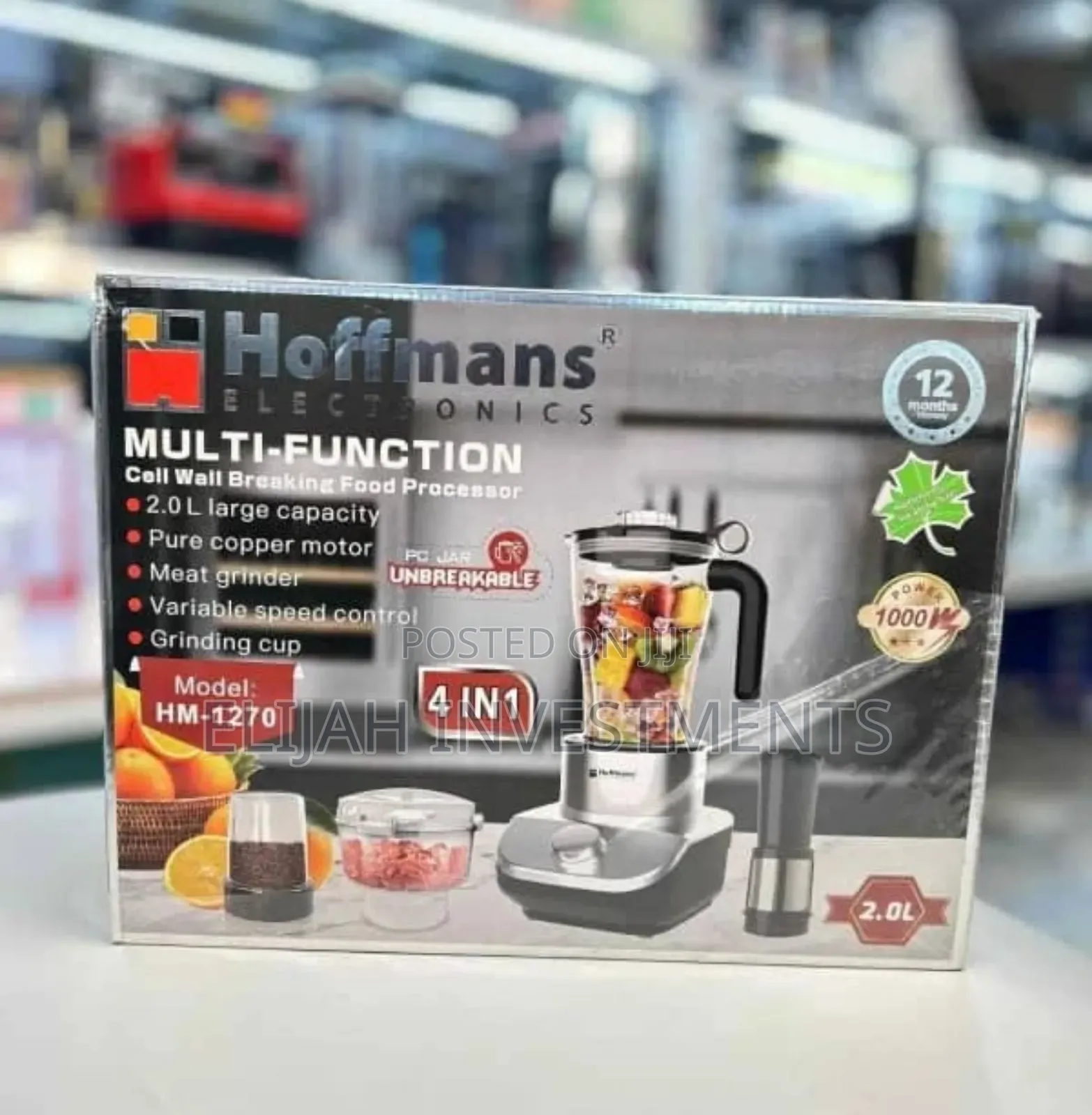 Hoffmans Hm-1270 Juicer Blender | Multifunctional Food Processors