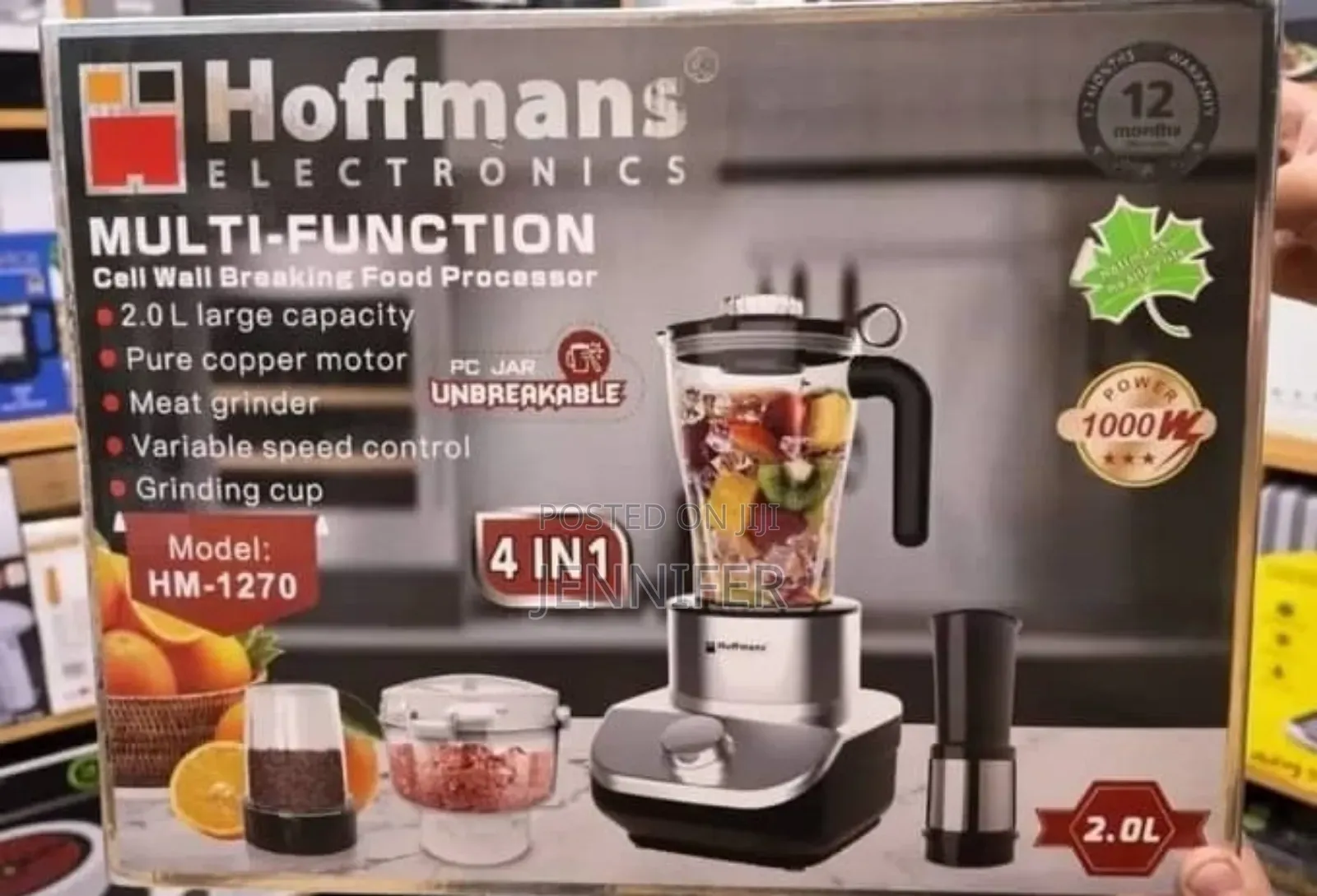 Hoffmans Hm-1270 Juicer Blender | Multifunctional Food Processor