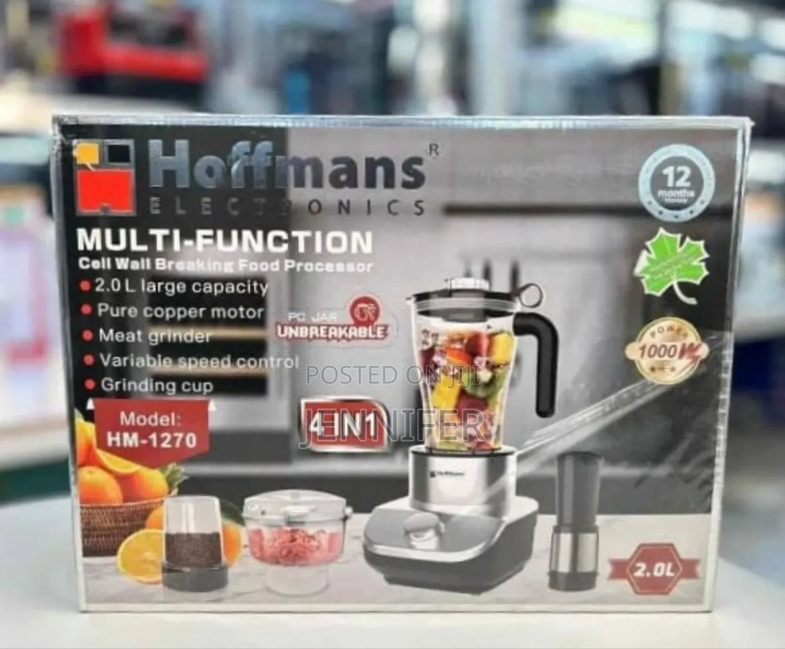 Hoffmans Hm-1270 Juicer Blender | Multifunctional Food Processor