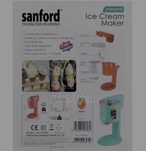 Sanford Ice Cream Maker, 1000ml Bowl, 15w,