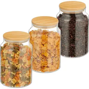 Storage Jars With Bamboo Lids