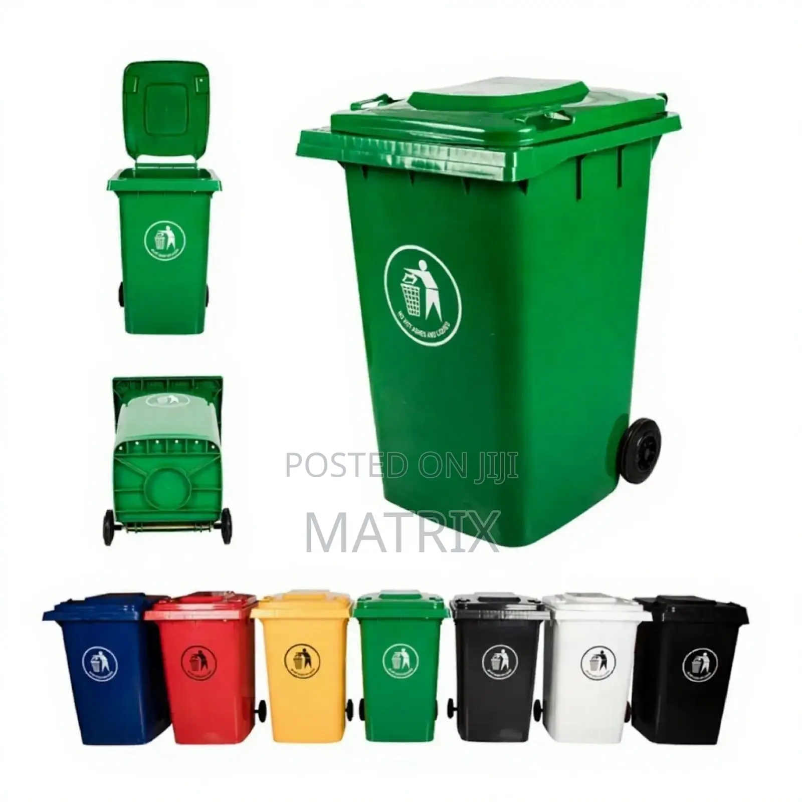 Outdoor Plastic Waste Bins 240ltrs With Wheels