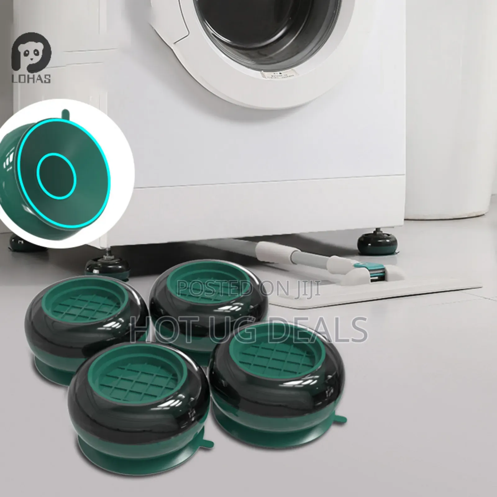 Shock Pads For Fridge, Washing Machine, Closets, - Grey,