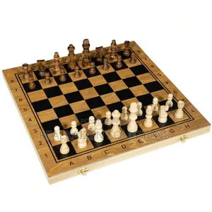 Zoocen 3-in-1 Wooden Chess| Checkers| Backgammon| Board Game