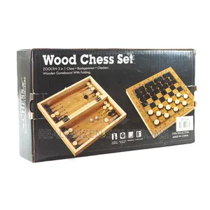 Zoocen 3-in-1 Wooden Chess| Checkers| Backgammon| Board Game