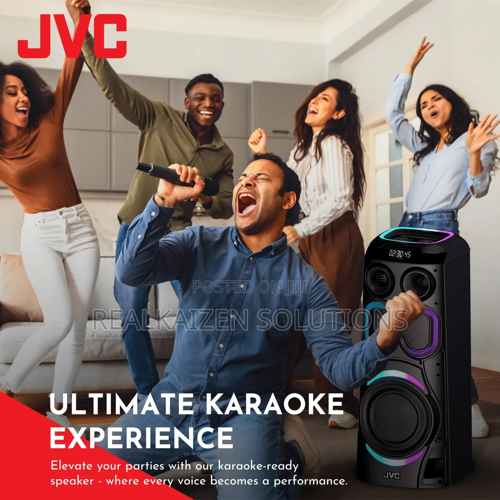 JVC Hifi Portable Party Speaker With Wireless Microphone