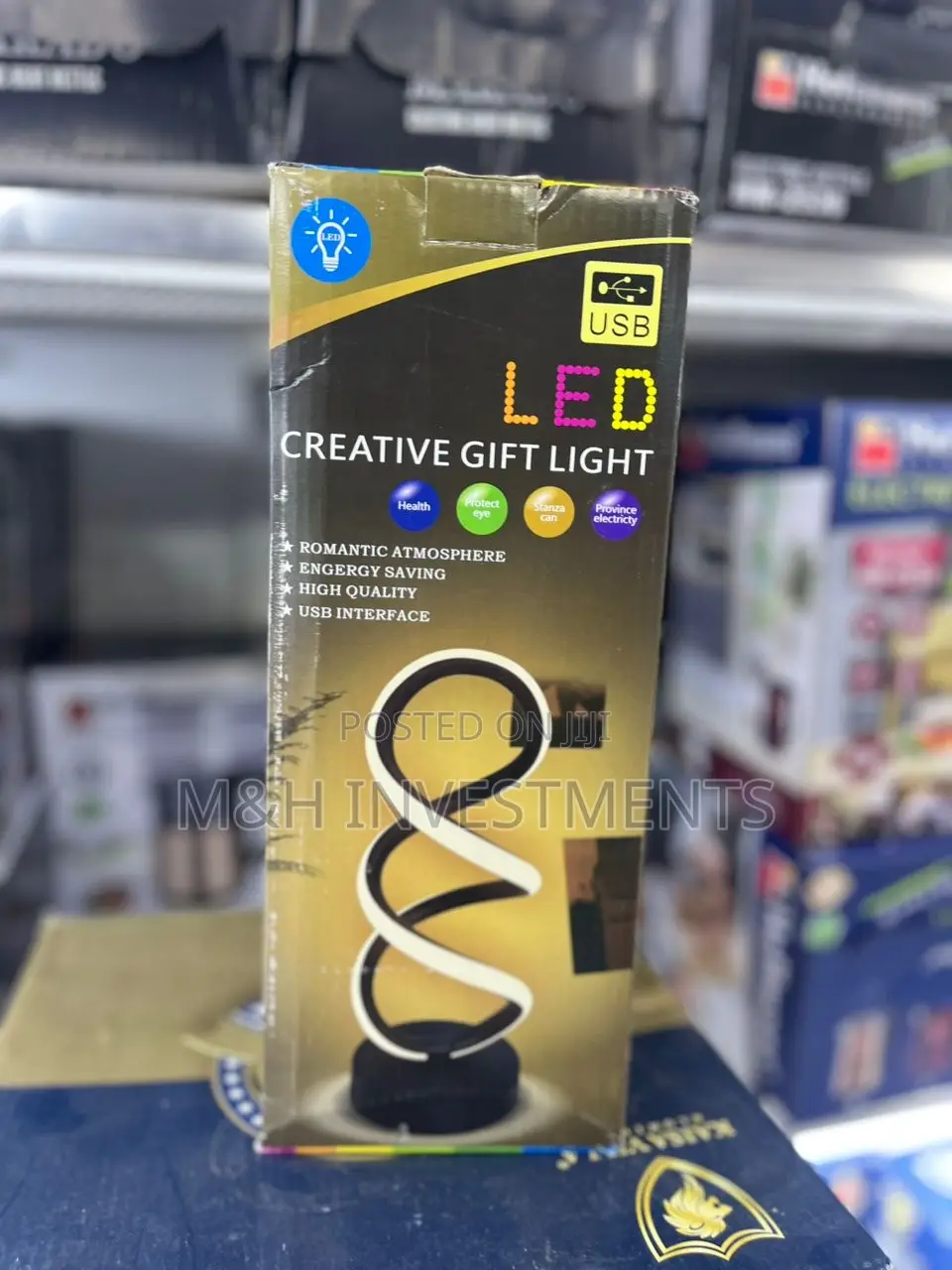 Dimmable Spiral Led Light Table Light