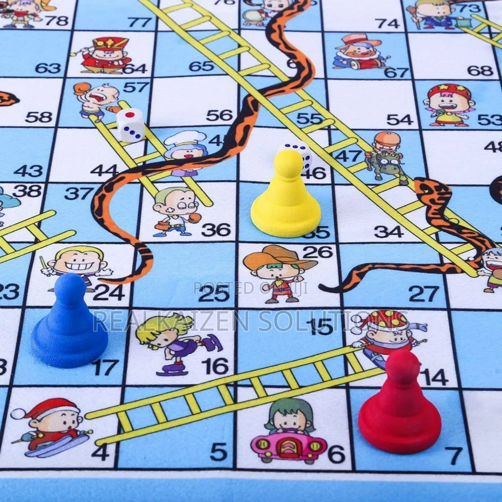 Giant Snakes and Ladders Game Play Mat 92x70cm