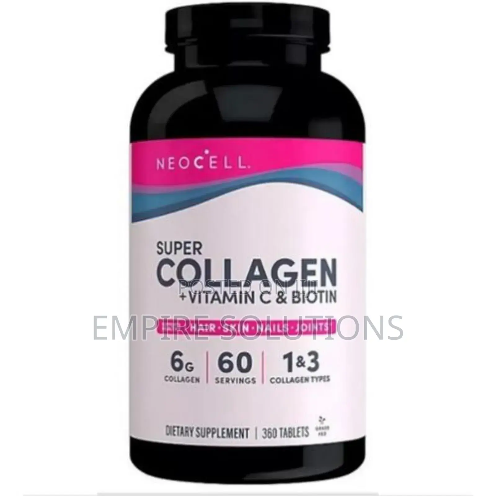 Genuine Super Collagen, Vitamin C for Hail, Nail, and Skin 360 Tabs