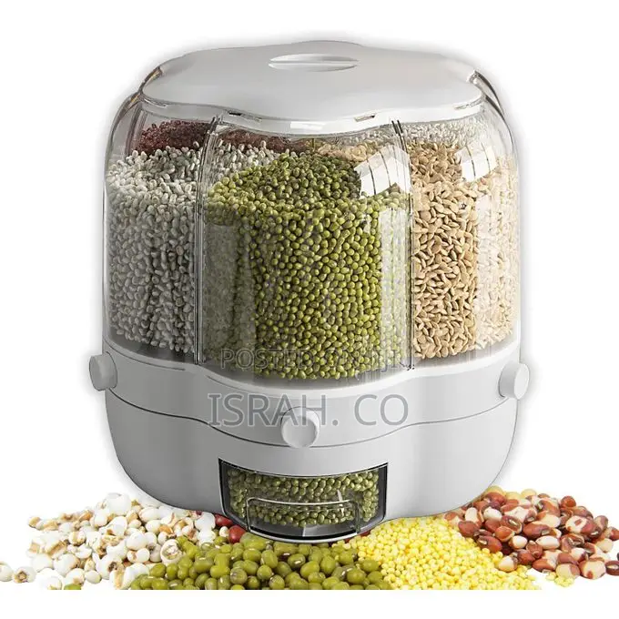 Kitchen Moisture-Proof 6-Grid Dry Food Storage Container