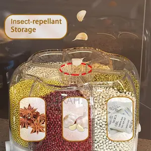 Kitchen Moisture-Proof 6-Grid Dry Food Storage Container