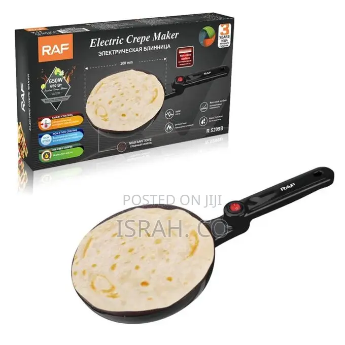 Raf 3 Steps Non-Stick Electric Chapati Pancake Crepe Maker