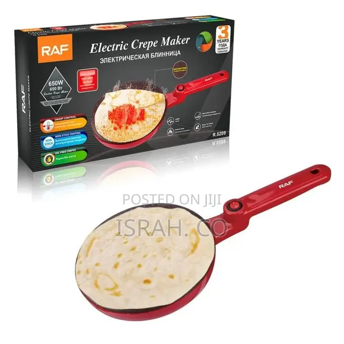 Raf 3 Steps Non-Stick Electric Chapati Pancake Crepe Maker
