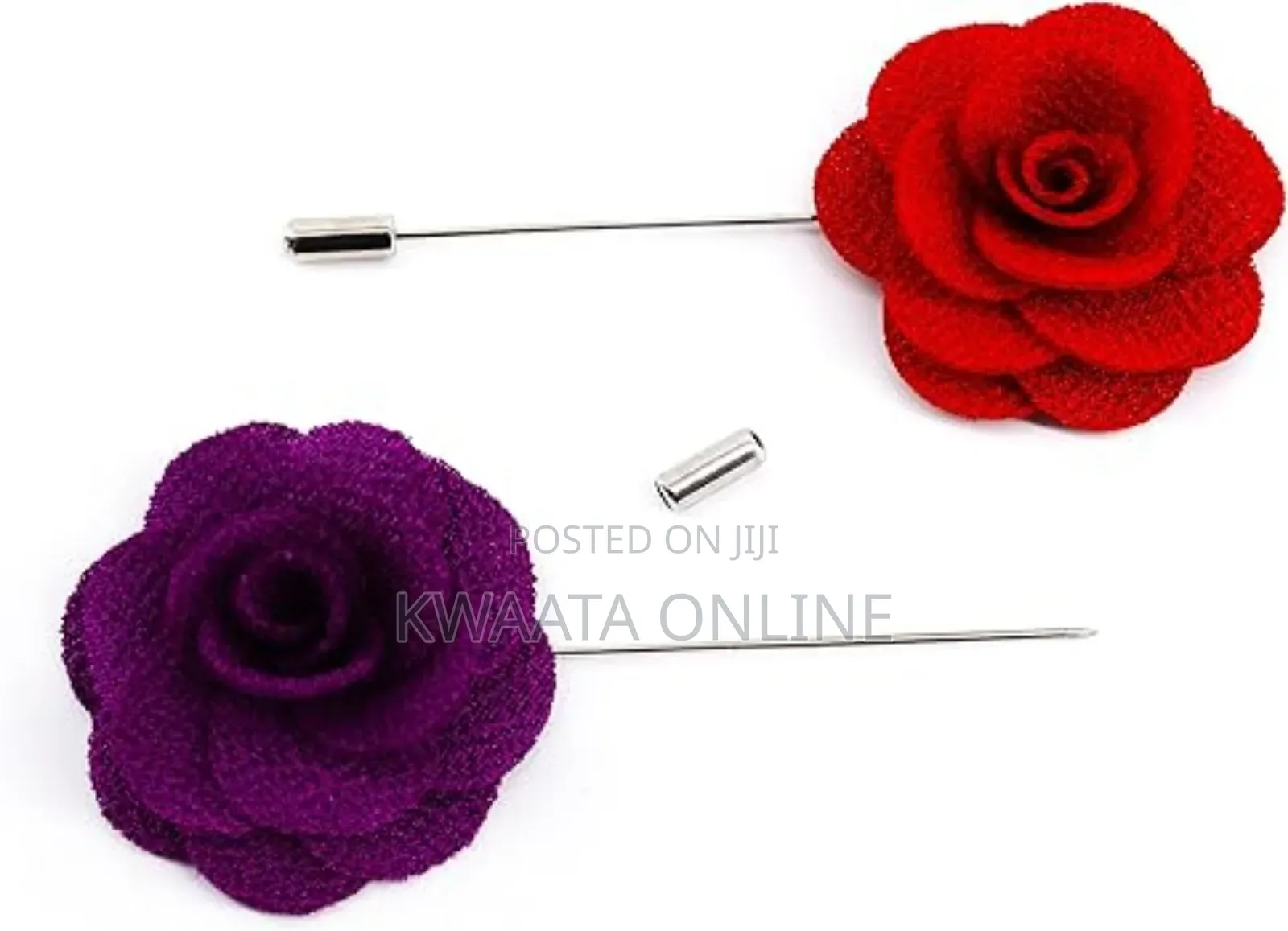 Men's Lapel Pin Fabric Flower Decor Boutonniere Pin Wedding Brooch