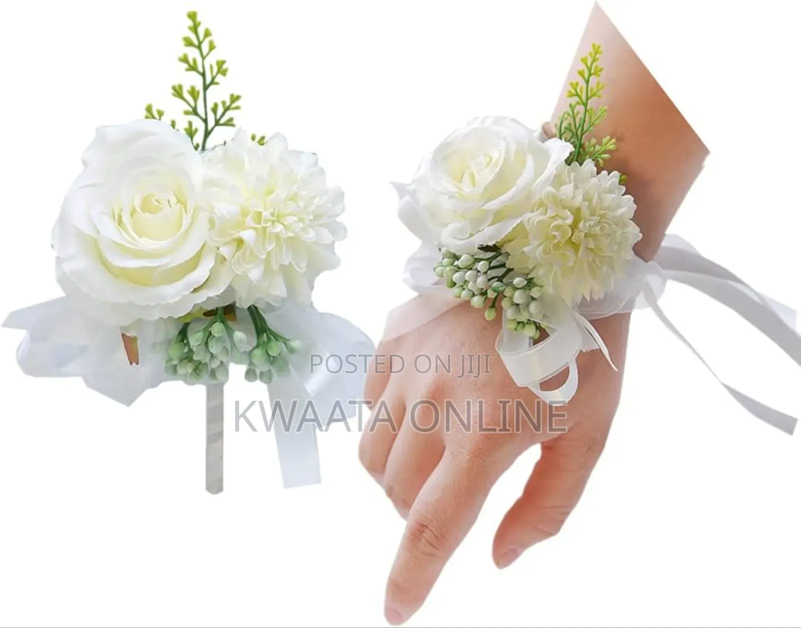 Artificial Wrist Flower Rose Bride Grooms Wedding Hand Flower Decor