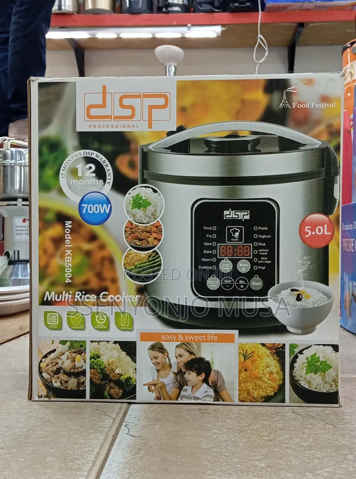 DSP 5.0l Multifunctional Rice Cooker – 12 Programs, 700w, Stainless.
