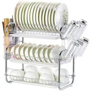3 Tier Stainless Steel Dish Draining/Drying Rack.