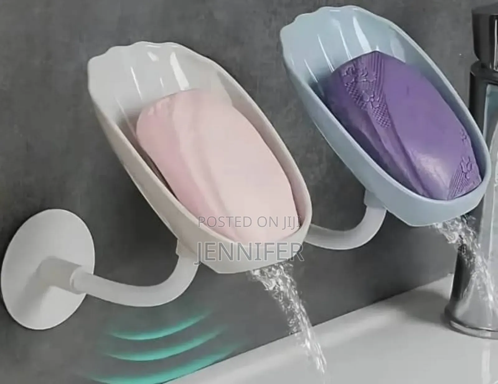 2pcs Wall-Mounted Soap Dish With a Drain