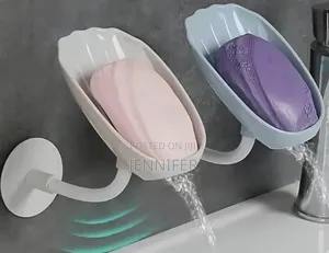 2pcs Wall-Mounted Soap Dish With a Drain