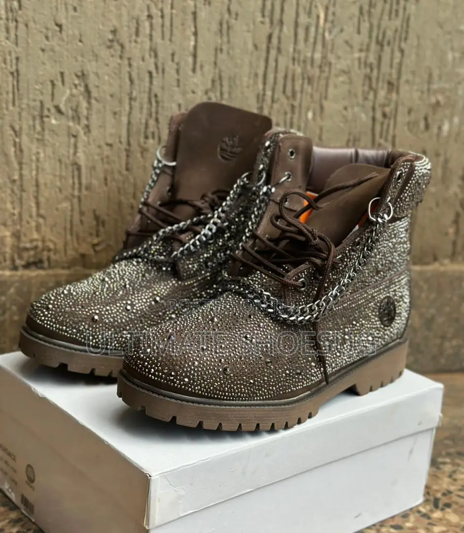Timberland X Swarovksi Crystals Jungle Boots Brown